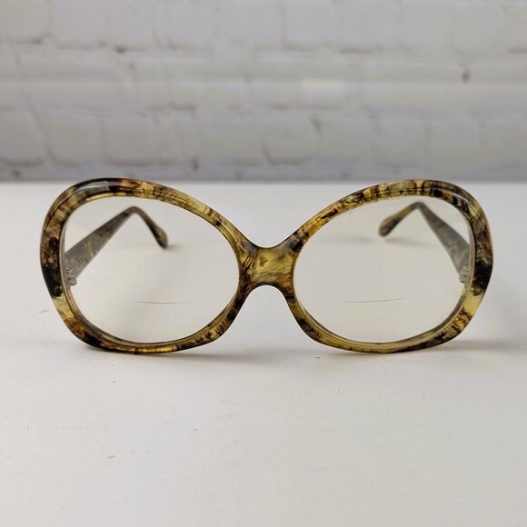 Vintage Accessories - Vintage Women's Resin Swirl Oval Glasses